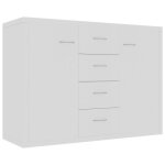 Buffet blanc - bois dingnierie - 88x30x65 cm - portes et tiroirs - buffet bas