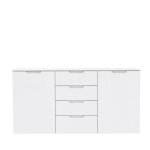 Buffet blanc laqu 2 portes 4 tiroirs - pure - meuble de chambre - contemporain - design