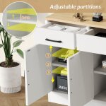 Buffet blanc moderne armoire en bois multifonctionnelle salon salle � manger armoire buffet blanc avec ...