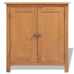 Buffet en bois de chne massif - marron - meuble de salon - 70 x 35 x 75 cm