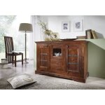 Buffet - bois massif dacacia laqu� (nougat) - style colonial - oxford 412