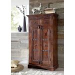 Buffet - bois massif dacacia laqu� (nougat) - style colonial - oxford 525