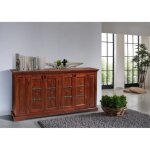 Buffet - bois massif dacacia laqu� - style colonial (nougat) - oxford 403