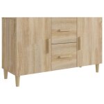 Buffet - chne sonoma - 100x36x60 cm - 2 portes - 2 tiroirs - meuble de salon