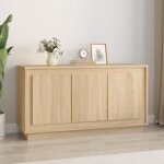 Buffet bas - akozon - chne sonoma - 102x35x55 cm - bois dingnierie - 2 portes