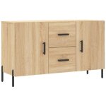 Buffet chne sonoma - moderne - 100x36x60 cm - 2 portes - meuble de salon