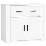 Buffet - chg - 80x33x70 cm - bois dingénierie - couleur blanc - petit meuble complément Buffet - chg - 80x33x70 cm - bois dingénierie - couleur blanc - petit meuble complément