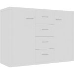 Buffet commode meuble de rangement - bahut bas blanc 88x30x65 cm agglomr