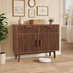 Buffet cozy bahut avec 2 tiroirs et 2 portes style bois dorigine 100x35x80 cm buffet de salle � manger ...