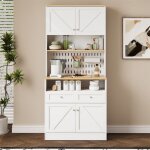 Buffet de cuisine 80 cm meuble cuisine vaisselier avec plan de travail panneau perfor� pour salle � manger ...