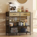 Buffet cuisine - akozon - 12547 - 2 tiroirs - 3 �tag�res - 90x40x91 cm