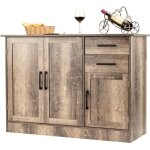 Costway buffet de cuisine - 3 portes et 2 tiroirs - 110x40x78 cm - buffet bas - Étagère réglable - salon ... Costway buffet de cuisine - 3 portes et 2 tiroirs - 110x40x78 cm - buffet bas - Étagère réglable - salon ...