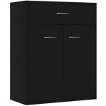 Buffet de cuisine pro© bahut décor noir - 2 portes et 1 tiroir - 60x30x75 cm Buffet de cuisine pro© bahut décor noir - 2 portes et 1 tiroir - 60x30x75 cm