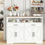 Buffet cuisine - buffet salle � manger avec rangement & 2 tiroirs - buffet salon avec plateau espace ...