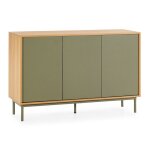 Buffet cuzco 3 portes couleur ch�ne / vert