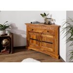 Buffet dangle - bois massif dacacia laqu� (miel) - style colonial - oxford #0505