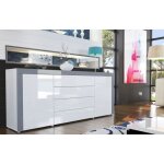 Buffet design laqu blanc - marque - modle - blanc - gris
