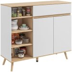 Homcom - buffet - bois - 119x40x102cm - blanc