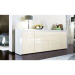 Buffet enfilade blanc - crme - blanc 200 cm - mat - contemporain - design