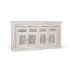 Buffet - giner y colomer - bois de manguier - blanc vieilli - 4 portes et tiroirs