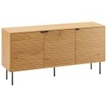 Buffet - happy garden - stinna - 3 portes - bois - style scandinave moderne