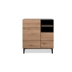 Calicosy - buffet haut 2 portes 2 niches l80 cm - nola - bois clair Calicosy - buffet haut 2 portes 2 niches l80 cm - nola - bois clair