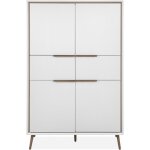 Buffet haut - arona 53b - blanc / ch�ne artisan - 4 portes 2 tiroirs - 175 x 90 x 38 cm