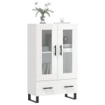 Buffet haut - cuque - a828326 - blanc brillant - bois dingénierie - 2 portes - 695x31x115 cm Buffet haut - cuque - a828326 - blanc brillant - bois dingénierie - 2 portes - 695x31x115 cm