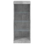 Buffet haut - cuque - a836731 - gris bton - bois dingnierie - lumires led rvb