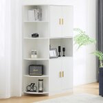 Buffet haut - ekesor - moderne - bois blanc - 2 portes - 180 cm