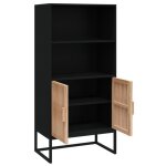 Buffet haut - lisa - boutique - 84399 - noir - bois dingnierie - style scandinave moderne