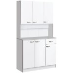 Homcom - buffet - panneaux de particules - 101x39x180cm - blanc Homcom - buffet - panneaux de particules - 101x39x180cm - blanc