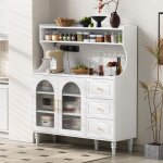 Buffet haute avec prises tiroirs et �tag�res ajustables meuble de rangement de cuisine et salle � manger ...
