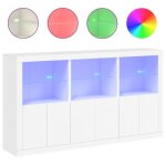 Buffet avec lumires led blanc - meuble de salon - 1815x37x100 cm - 2 portes - porte(s) - buffet bas