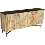 Buffet en marbre - home esprit - acacia - 175 x 40 x 76 cm - multicolore - buffet bas