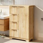 Buffet meuble de rangement - alightup - buffet bas avec 1 porte et 4 tiroirs ch�ne 534x29x825cm