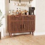 Buffet moderne 100x35x80cm 2 portes et 2 tiroirs pour la salle � manger salon cuisine couleur noyer