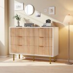 Buffet moderne buffet bas en bois meuble buffet de salon commode avec 6 tiroirs armoire de cuisine salon ...