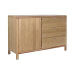 Buffet bas - 120 x 40 x 80 cm - bois massif - couleur blanche - salle  manger
