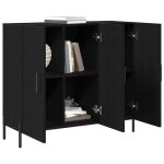 Buffet de rangement clarence� - montage simple - buffet bahut / armoire de cuisine - ch�ne noir 90 x ...