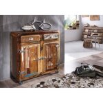 Buffet avec roulettes - bois massif recycl� laqu� (multicolore) - inspiration ethnique - freezy #37