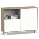 Buffet salle a manger meuble de rangement 2 portes 1 Étagère 825x112x33 cm briebe nova blanc / bois 04377 ... Buffet salle a manger meuble de rangement 2 portes 1 Étagère 825x112x33 cm briebe nova blanc / bois 04377 ...