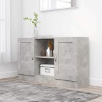 Buffet de salle  manger placard de cuisine meuble de rangement buffet armoire latrale buffet gris bton ...