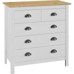 Buffet scandinave armoire commode � tiroirs sideboard blanc 79x40x80 cm bois de pin solide