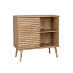 Buffet scandinave sweeek - 1 porte coulissante rainure - 2 tagres - naturel / marron