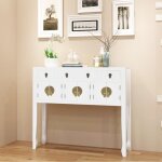 Buffet en style chinois en bois massif blanc - p74 - adulte Buffet en style chinois en bois massif blanc - p74 - adulte