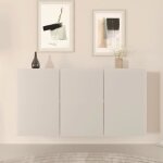 Buffet suspendu 3 portes 160x36x60 cm blanc - dallyn