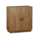 Buffet exotique effet bois de manguier rainuré 2 portes 80cm celian Buffet exotique effet bois de manguier rainuré 2 portes 80cm celian