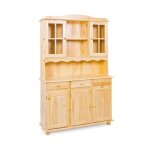 Buffet vaisselier 5 portes et 3 tiroirs en pin massif - risoul