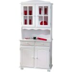 Laurie - buffet vaisselier 4 portes 2 tiroirs bois massif vernis blanc Laurie - buffet vaisselier 4 portes 2 tiroirs bois massif vernis blanc